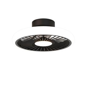 M8232  Turbo 55W LED Dimmable Ceiling Light & Fan; Remote Controlled Black